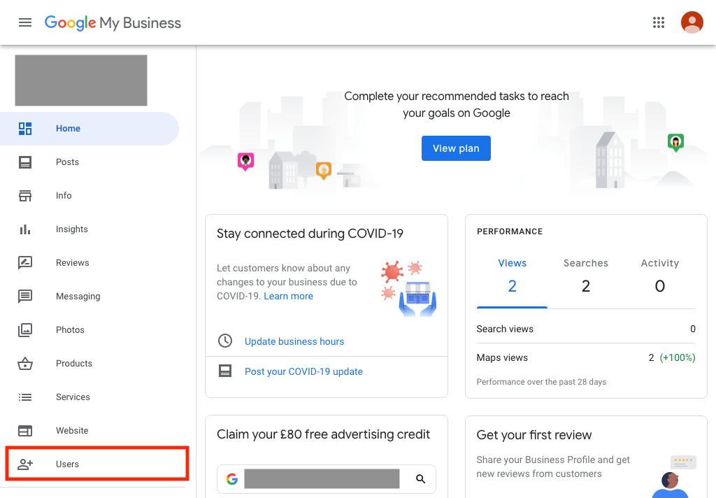 How to give another Account access to your Google My Business Listing