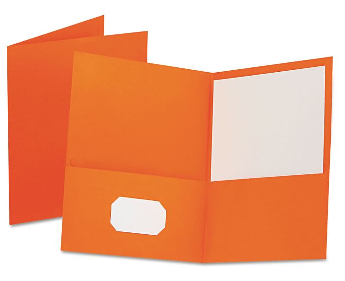 Avery Two Pocket Folders Orange Econo Office & School Supplies Ltd