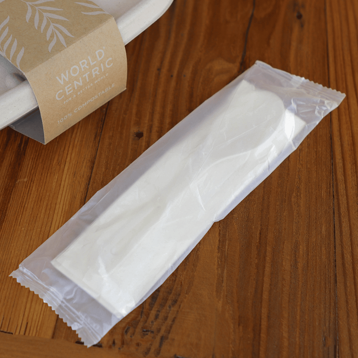 6″ Individually Wrapped Spoon with Napkin (500/case) Ecopliant