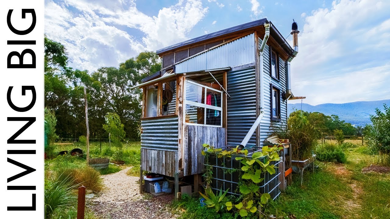 Incredible Salvaged OffGrid Tiny House On A Permaculture Farm… Eco