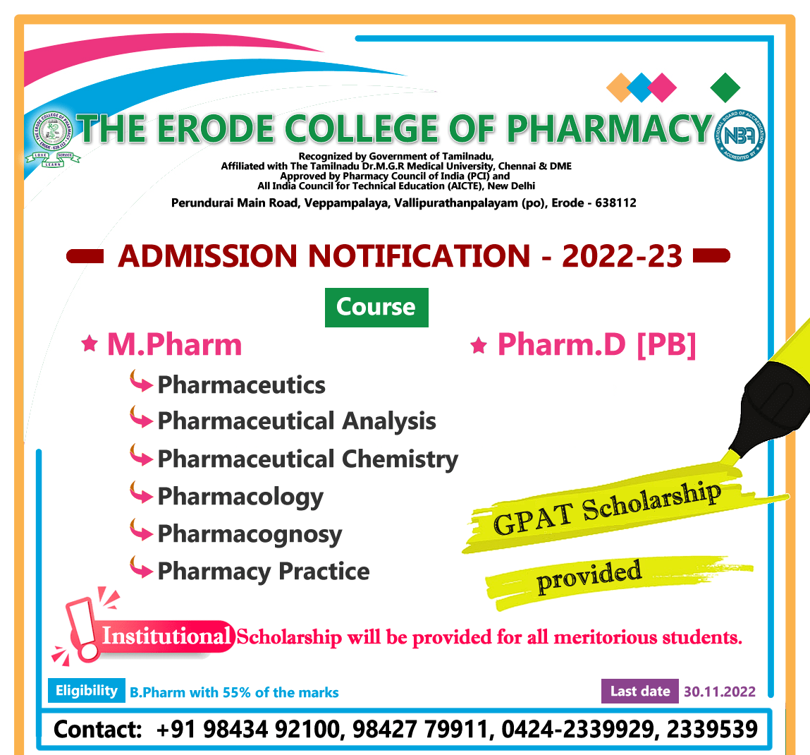The Erode College of Pharmacy