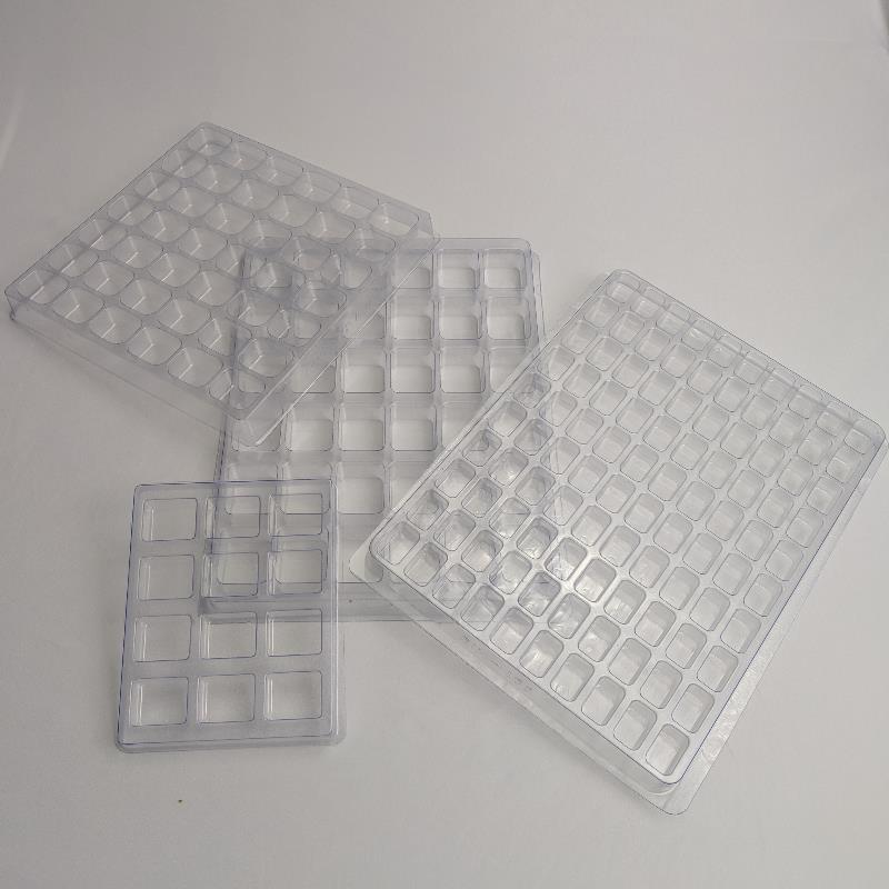 Oval Cavity Clear Plastic Trays 1.38 X .94 X .75 Engineered