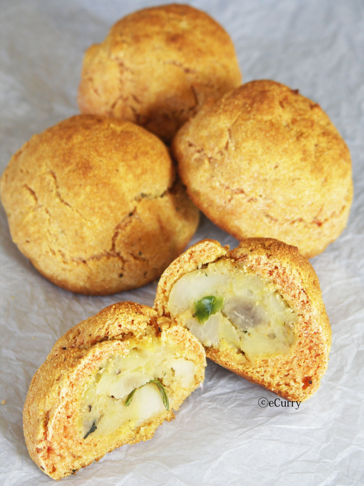 Potato Stuffed Corn Bread eCurry The Recipe Blog