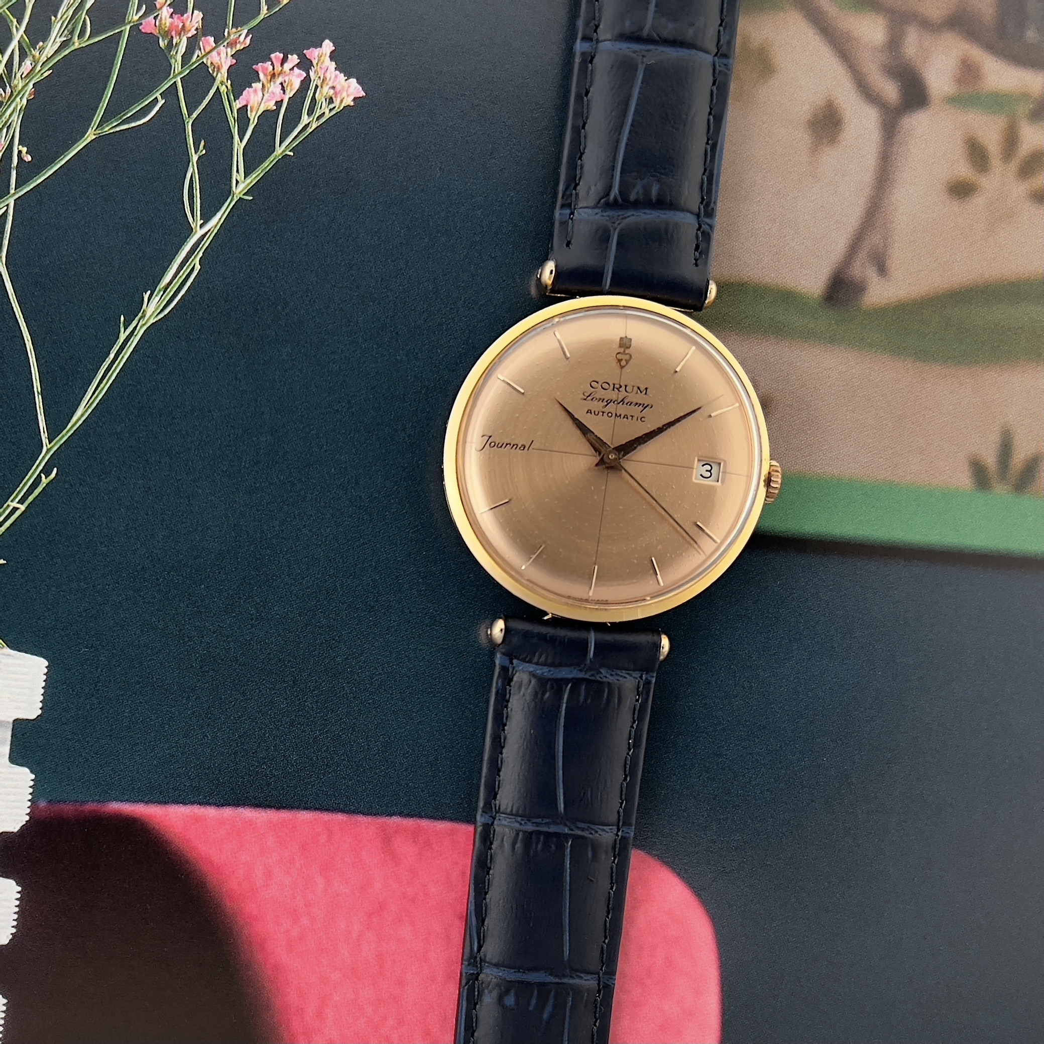 CORUM WATCH "LONGCHAMP" AUTOMATIC JOURNAL CA.1960 ECY Gallery