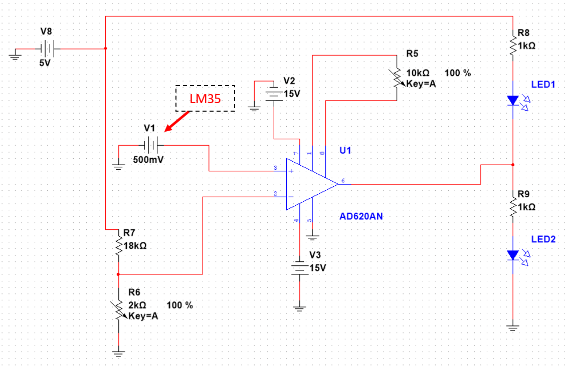 Need help & guidance for AD620 Applications for LM35/Load Cell/Light