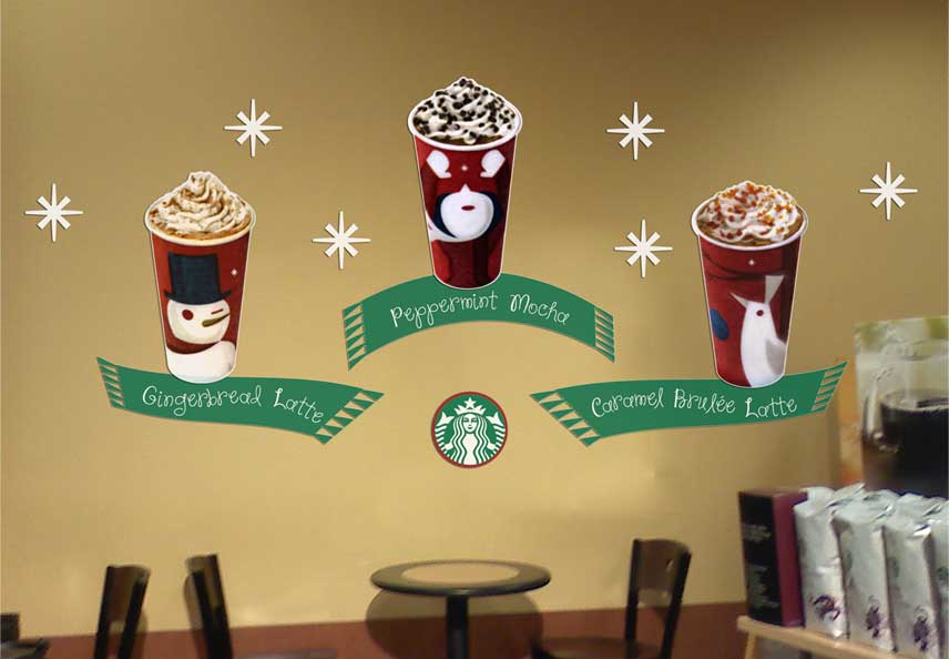 Starbucks Holiday Wall Decal Eddy Studio