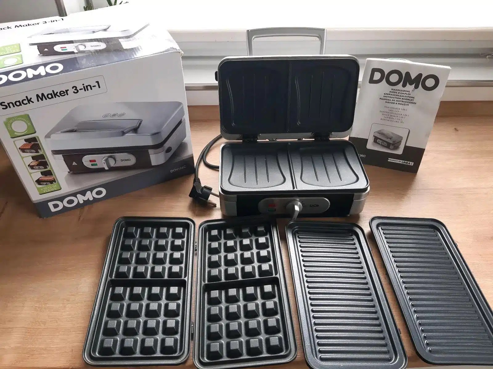 Domo DO9136C Sandwichtoaster 3in1 EdelKüche