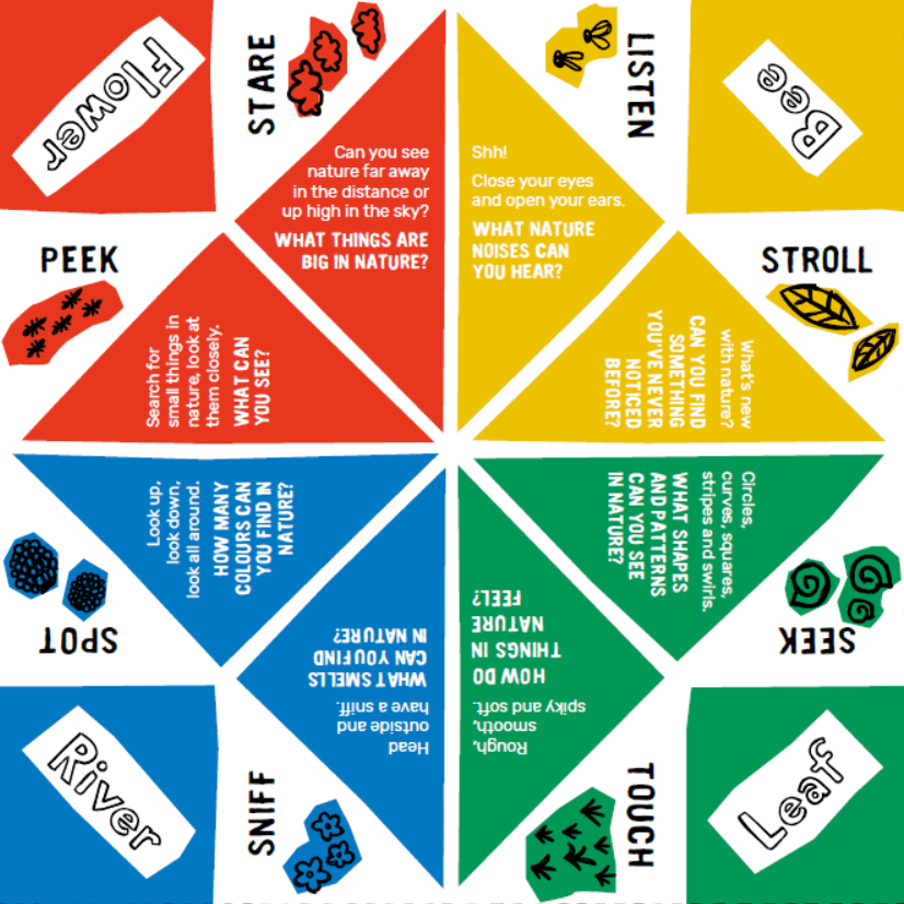 Children's fortune teller activity explore nature Eden Project