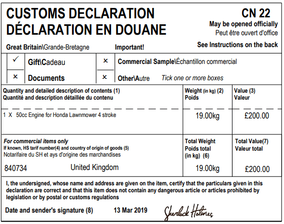 What is a Customs Declaration (CN22) and when is it used? • EdgeCTP What is a Customs Declaration (CN22) and when is it used? • EdgeCTP