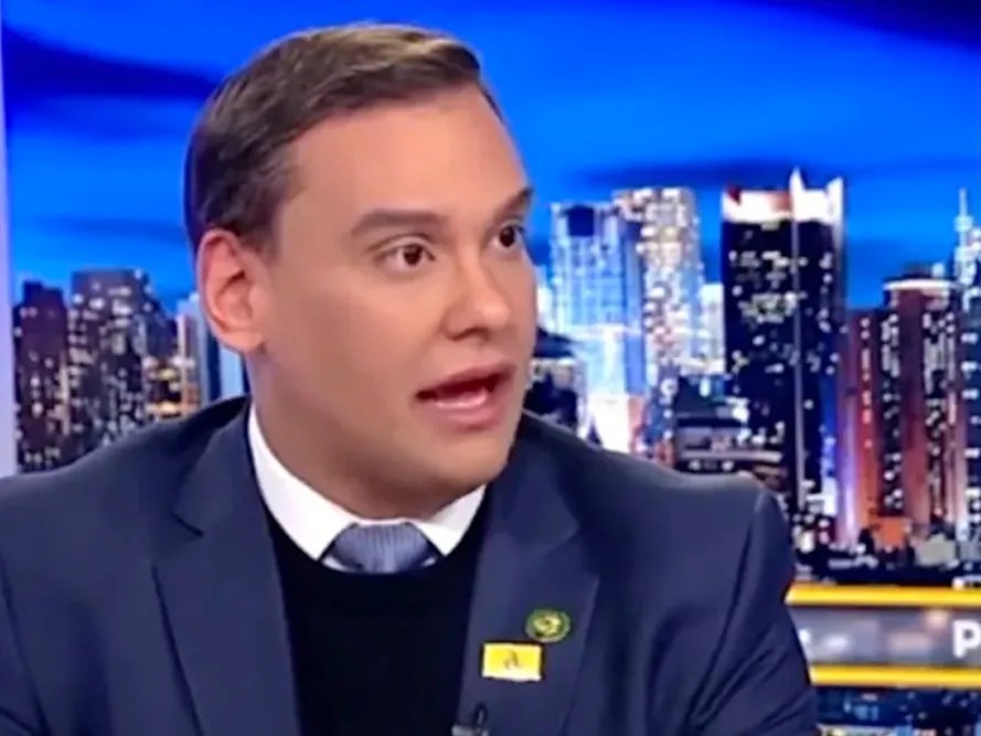 Watch Congressman Santos Stumbles Over His Lies in Piers
