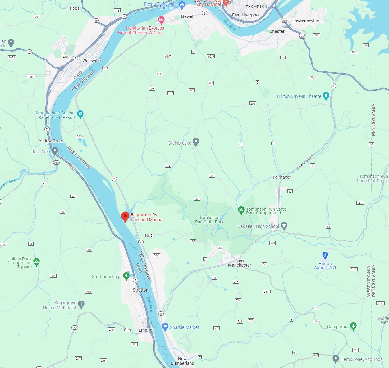 Edgewater Park & Campgrounds Map
