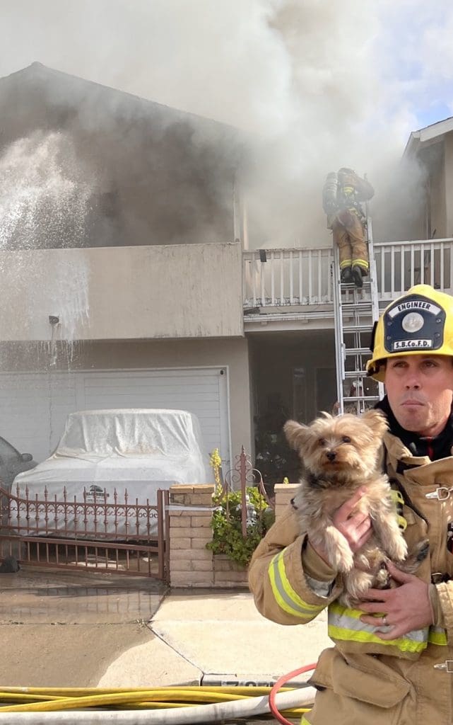 County Firefighters Rescue Man and Dog from Goleta House Fire, 12