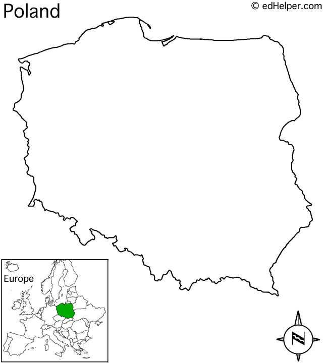 Poland Outline Map