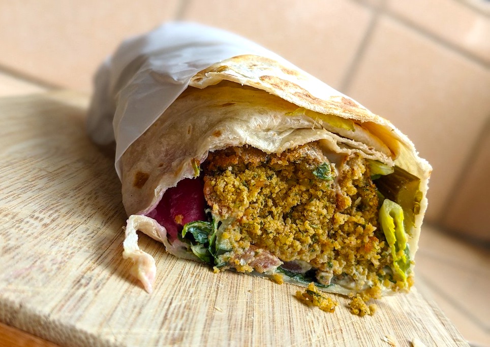 Found Treasure Monterey Halal Market's Falafel Wrap Edible Monterey Bay