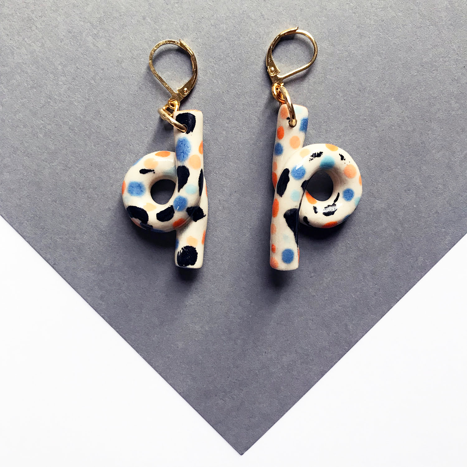 Ceramic Single Loop Earrings The Red Door Gallery