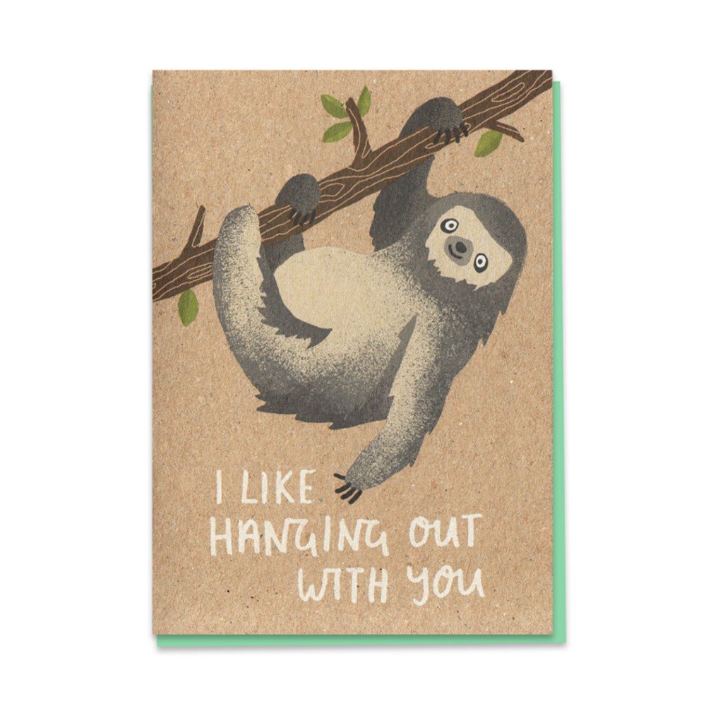 Sloth Hanging Card Animal Kingdom, Cards & Wrap, Love, Love and
