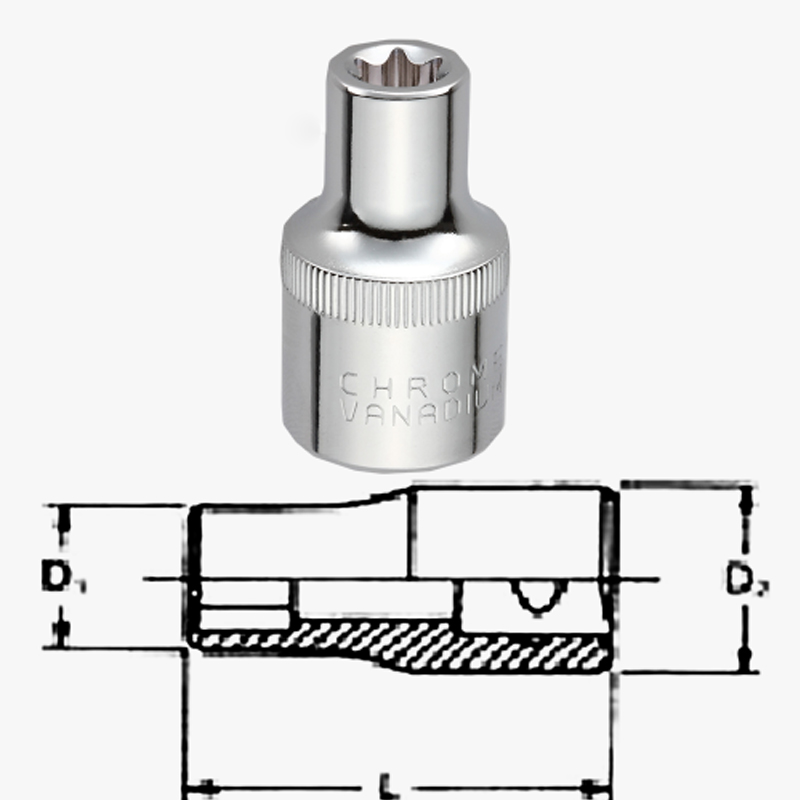 Deep E Star Sockets Deep E Sockets E DING Tools Supplier
