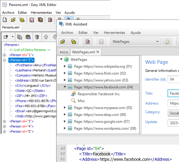 Easy XML Editor/XML Assistant XML/XSD/XSL Software Editar XML