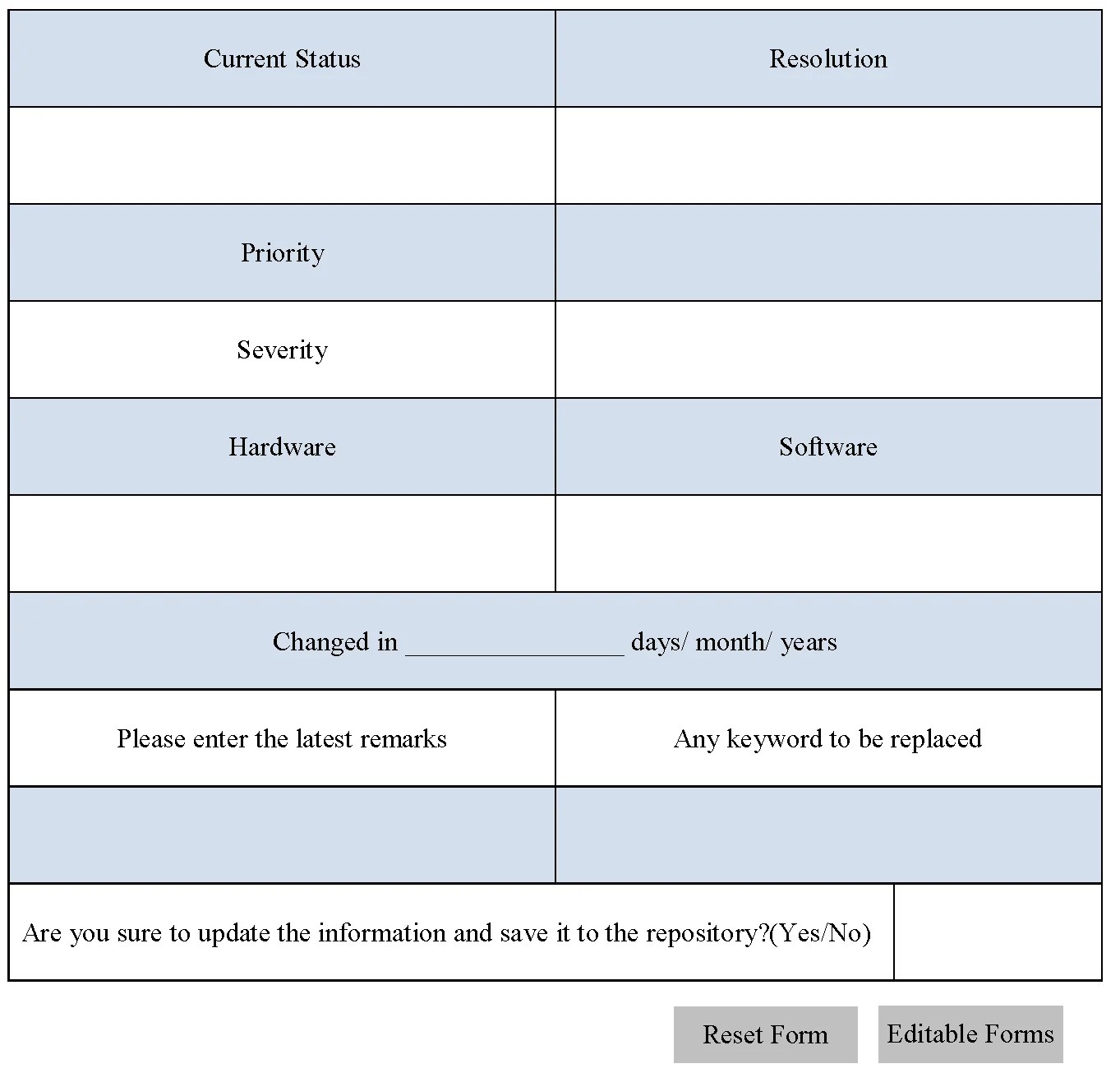Access Query Form Editable Forms