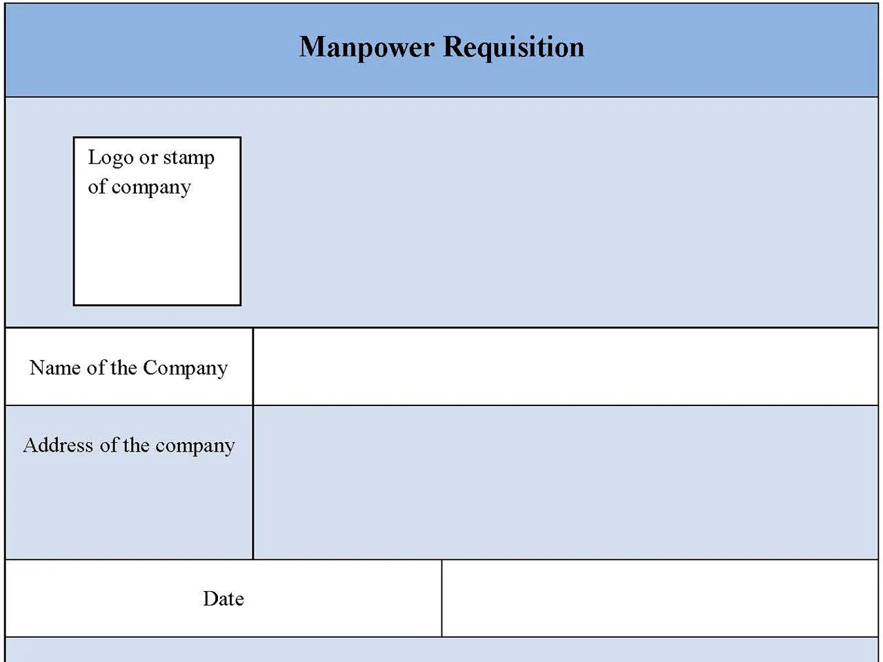 Manpower Requisition Form Editable PDF Forms