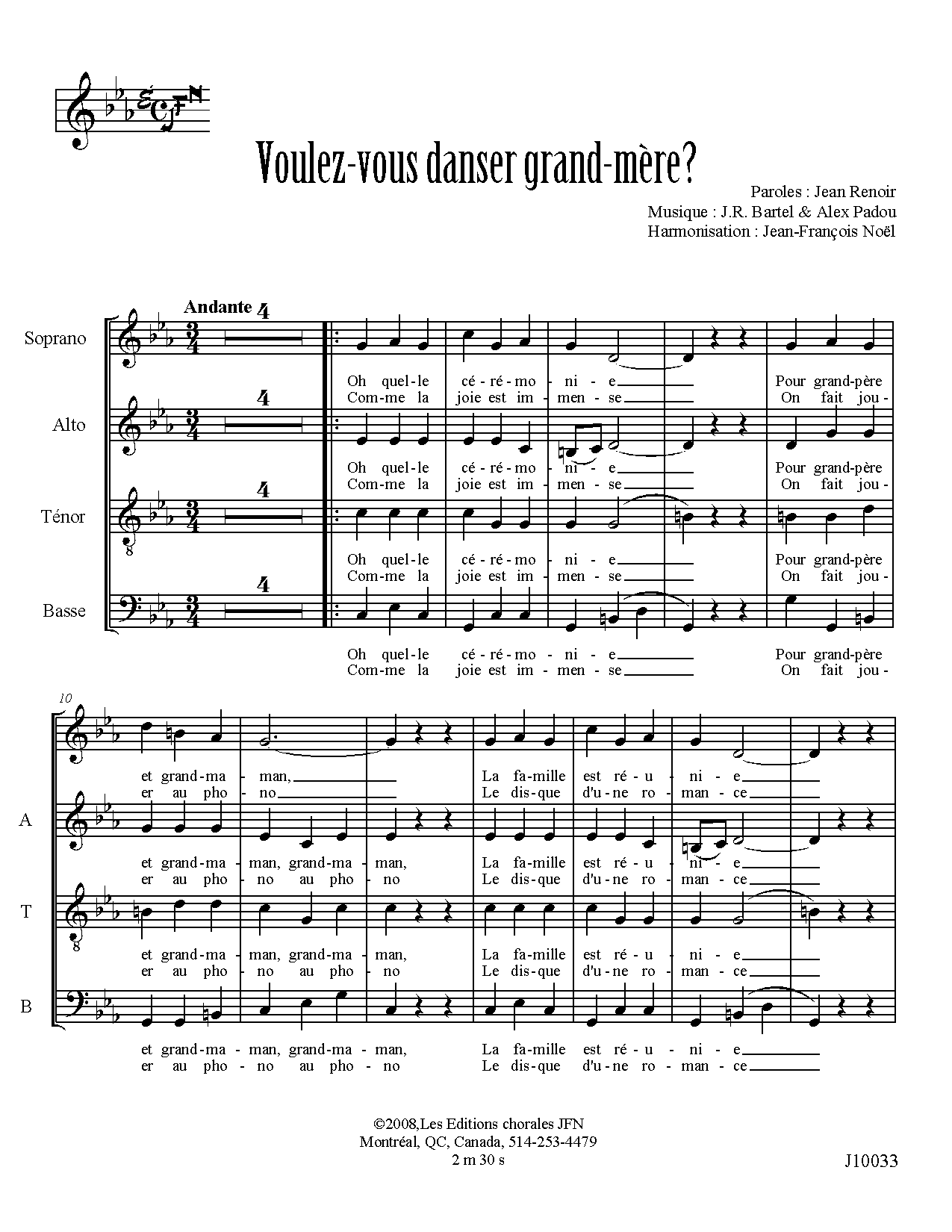 Voulez Vous Danser Grand Mère Partition Klett Sprachen