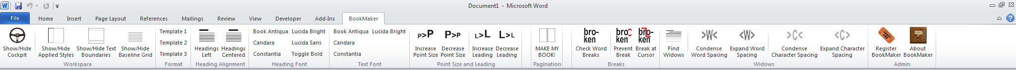 BookMaker for Microsoft Word