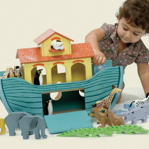 Noah's Ark Shape Sorter Wooden Toy How It Helps With Children's Skill