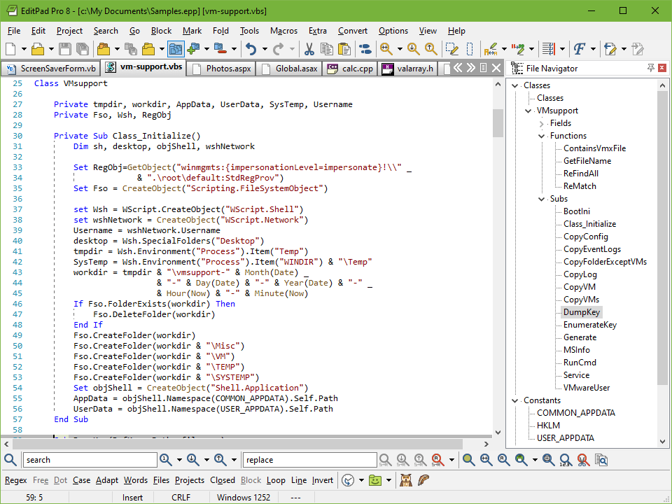 Coder's Editor to Edit Visual Basic Source Code