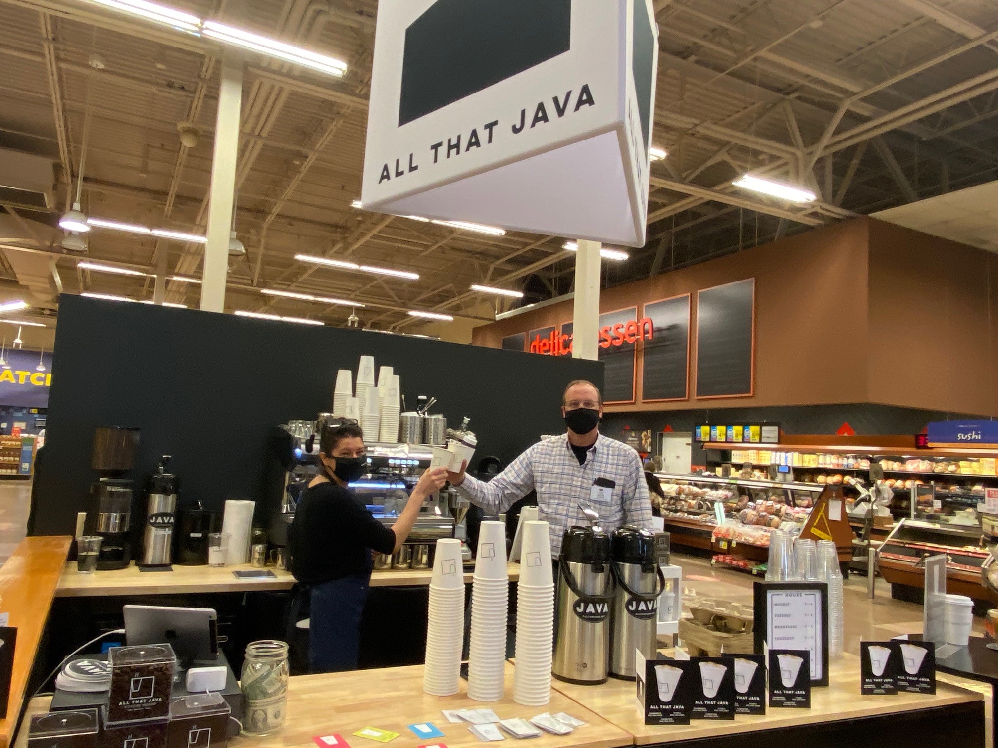 ALL THAT JAVA OPENS FULLSERVICE COFFEE KIOSK AT HANNAFORD ULSTER
