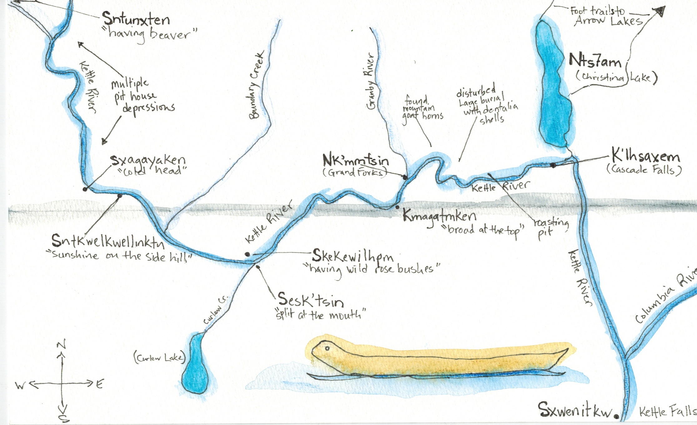 Kettle River map Eileen Delehanty Pearkes