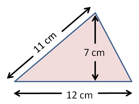 Calculate Areas: Triangles - worksheet from EdPlace