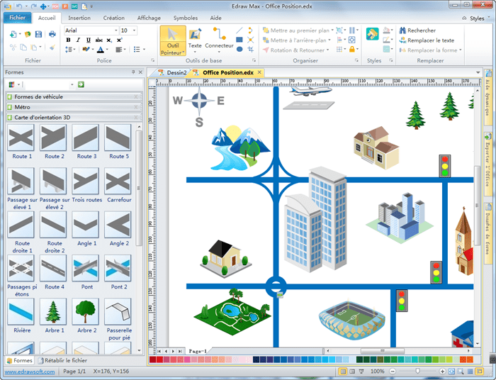 Pain Points Du Logiciel Dessin Carte Géographique Dessiner facilement une carte directionnelle avec EdrawMax