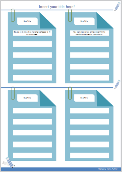 Note Taking Graphic Organizers - Free Samples - Edraw