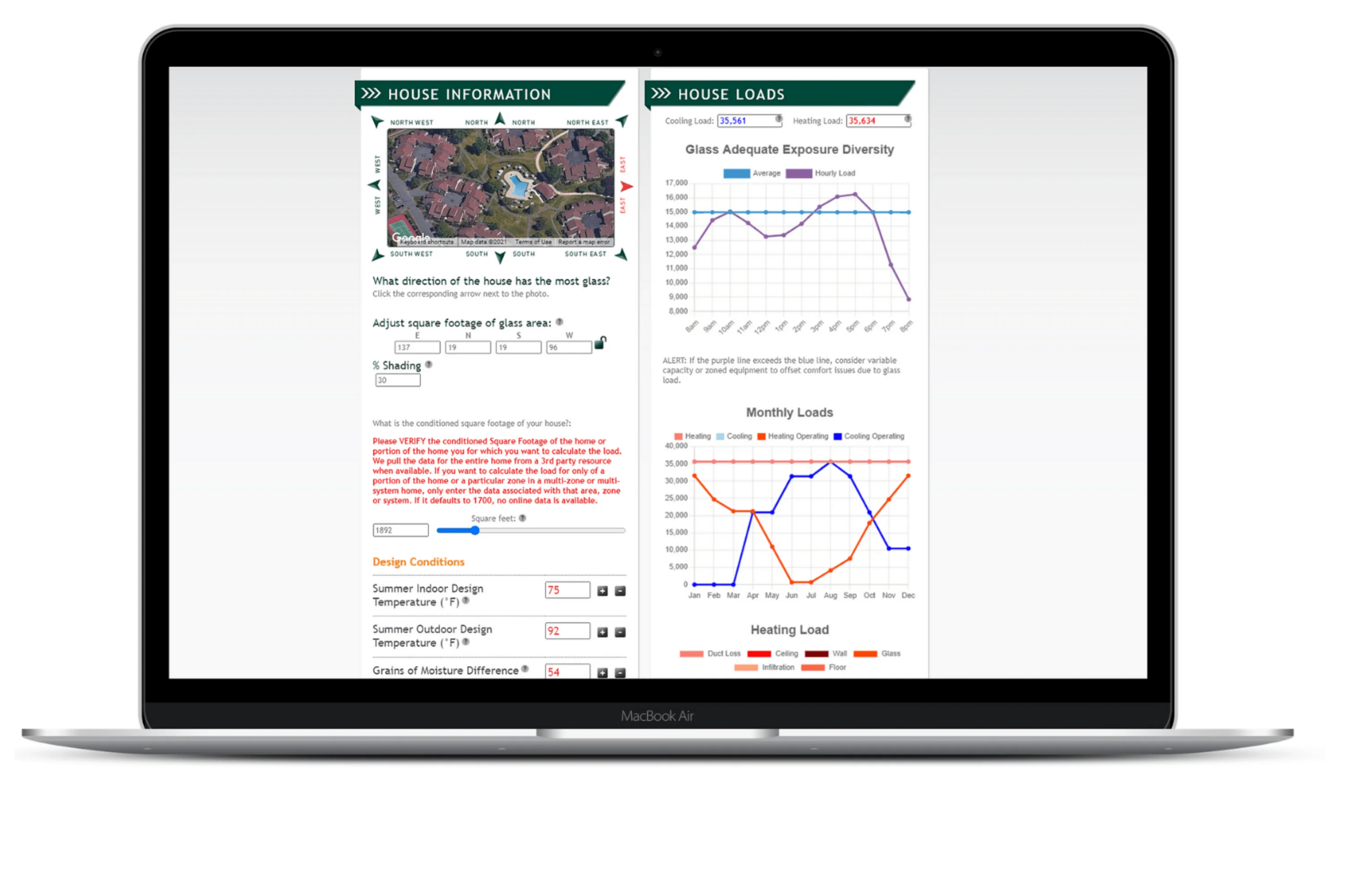 HVAC Heat Load Calculation Software, Residential HVAC Load Calculation