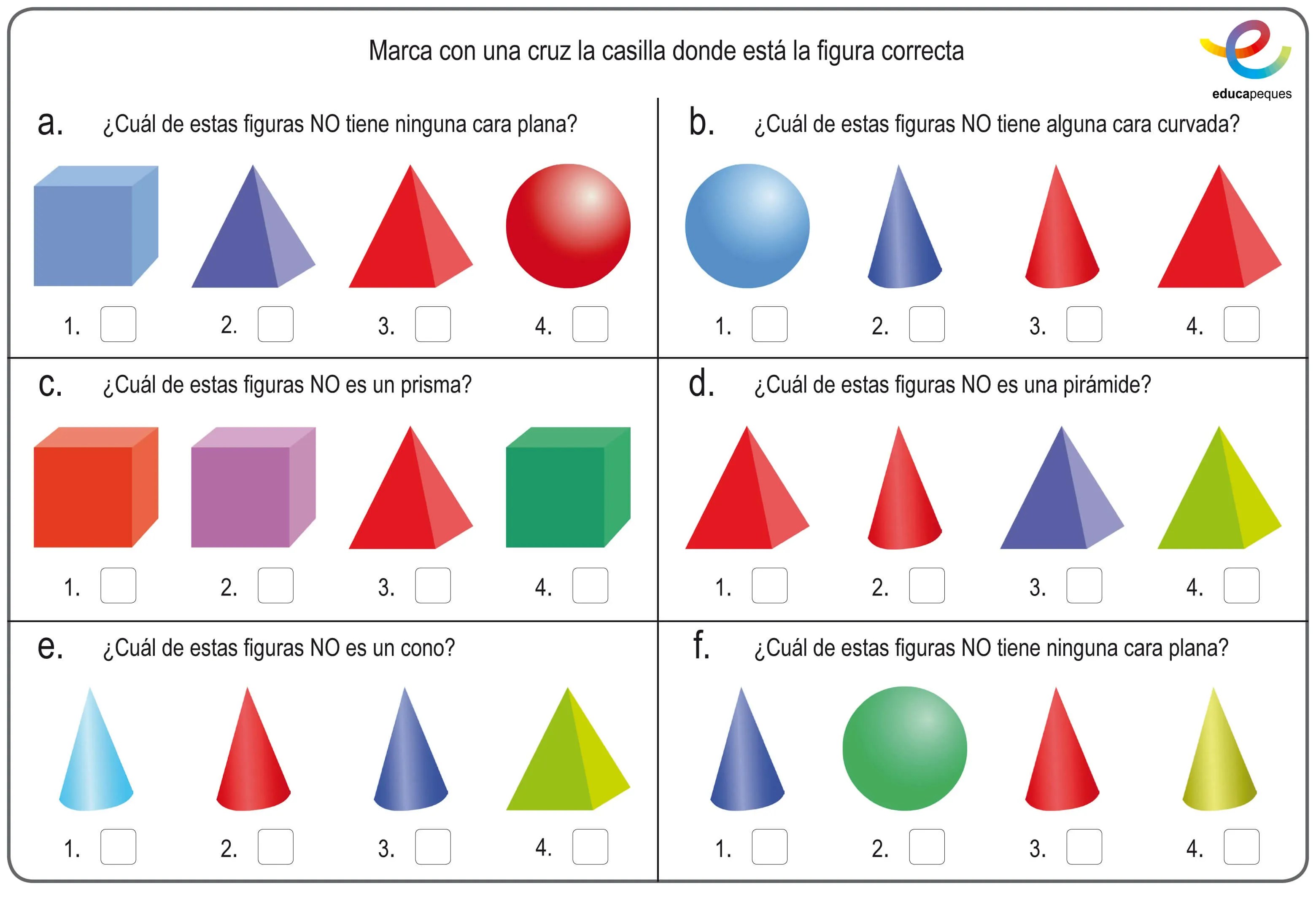 Figuras geométricas en primaria para imprimir (Imágenes)