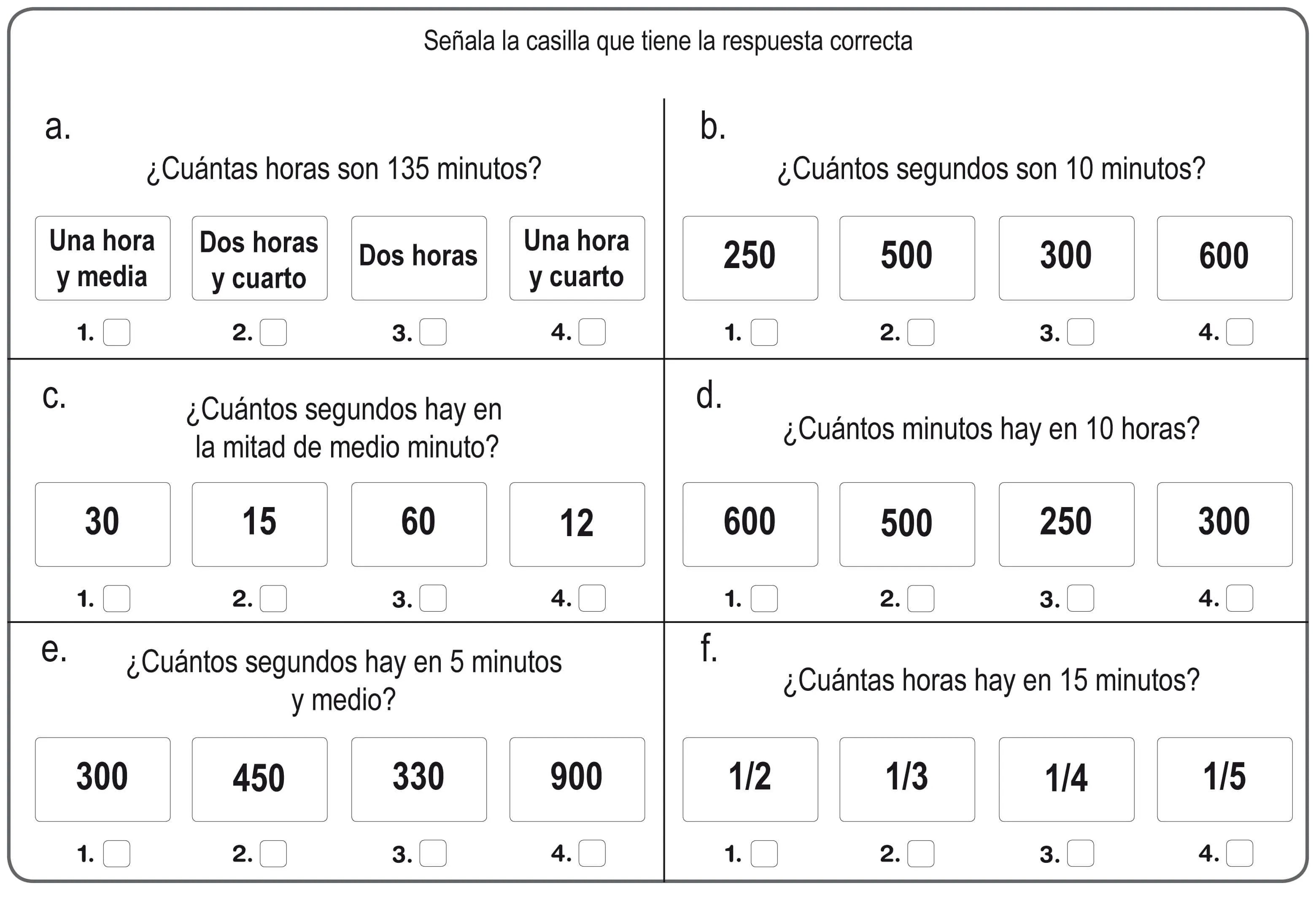 MatemÃ¡ticas Primaria Problemas de horas