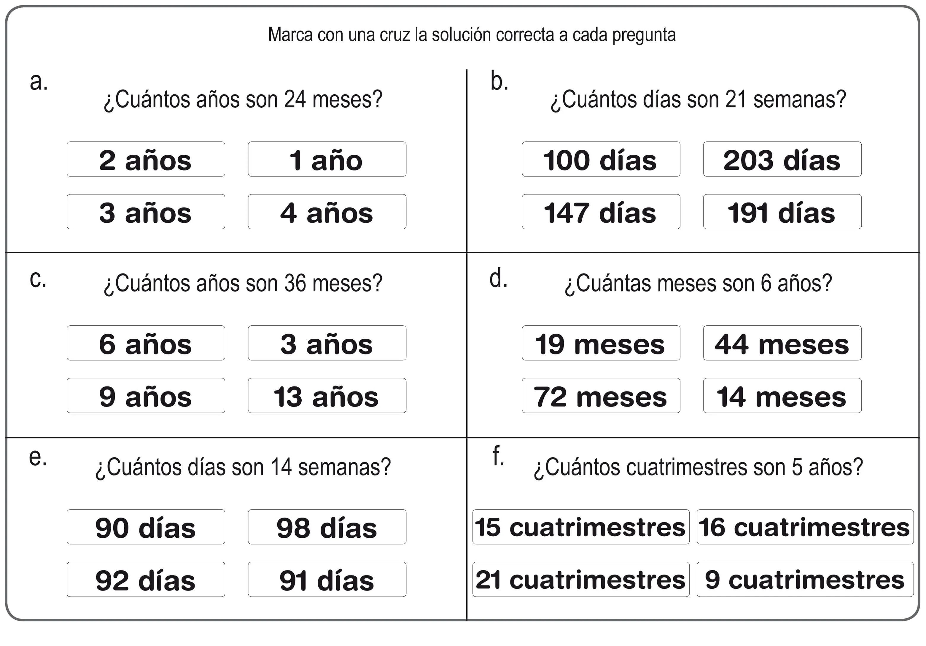 MatemÃ¡ticas Primaria Problemas de horas