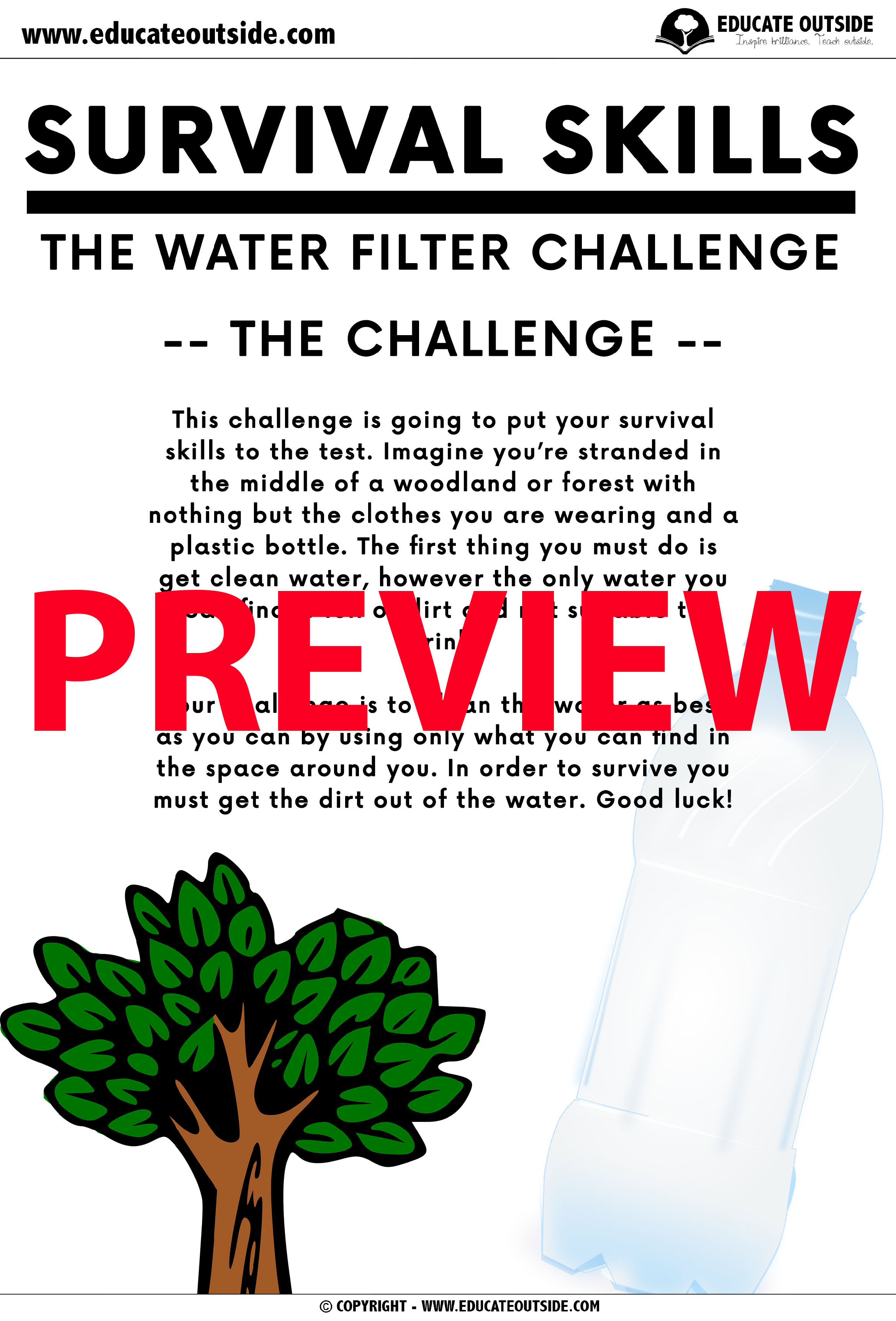 The Water Filter Challenge Educate Outside