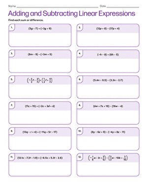 Printable 7th Grade Expression Worksheets | Education.com