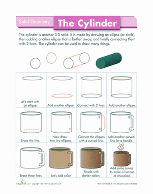 All worksheets only my followed users only my favourite worksheets only my own worksheets. How to Draw a Cylinder | Worksheet | Education.com
