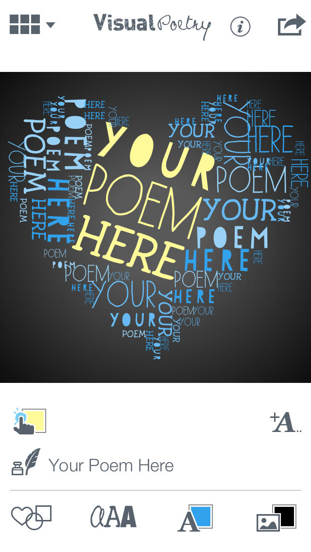 Visual Poetry Word Collage Review Educational App Store