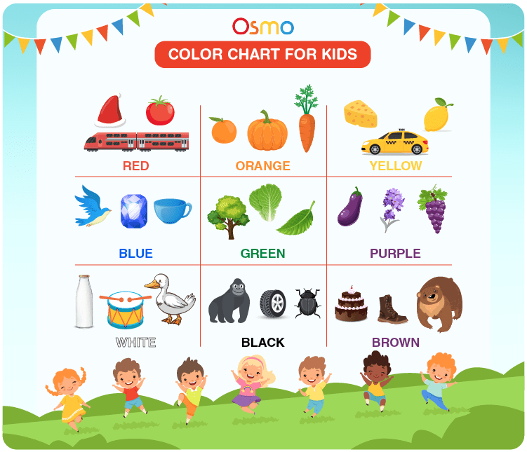 10 Bright and Beautiful Color Charts for Preschool Education Outside