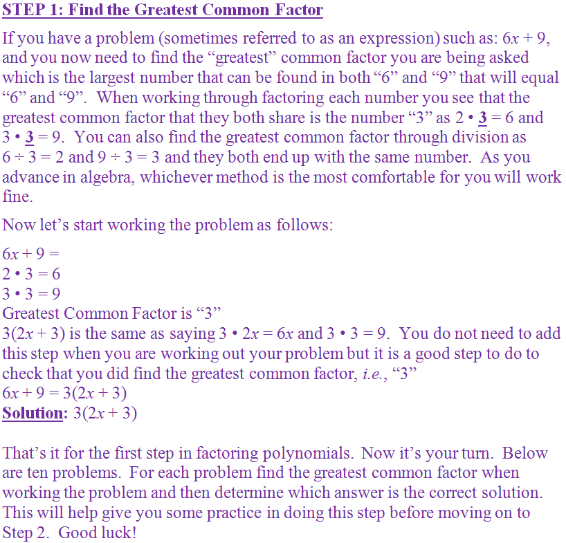 Grades 6, 7 and 8 | Math | Middle School | Algebra Intermediate
