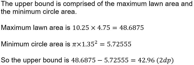 GCSE upper and lower bounds in relation to measurements
