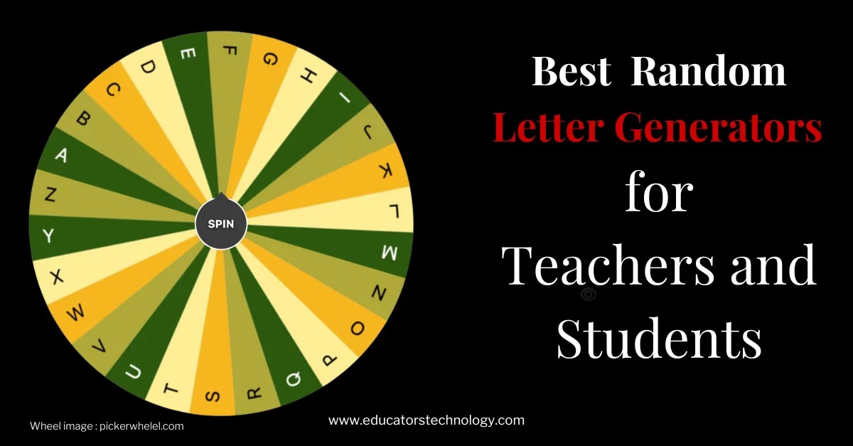 Best Random Letter Generator Wheel Educators Technology