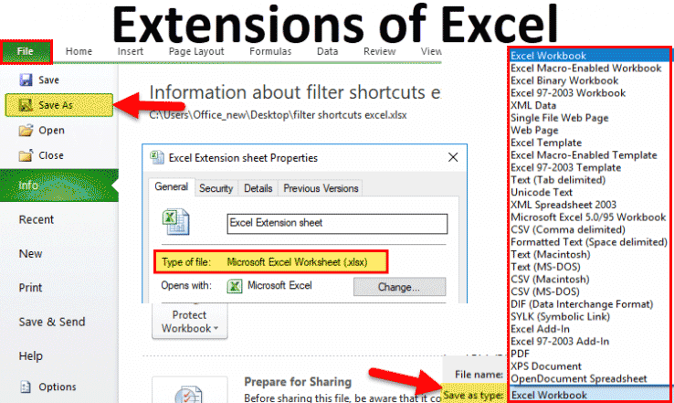 Extensions of Excel Types of File Formats ( XLS, XLSX, XLSM, XLSB ) Extensions of Excel Types of File Formats ( XLS, XLSX, XLSM, XLSB )