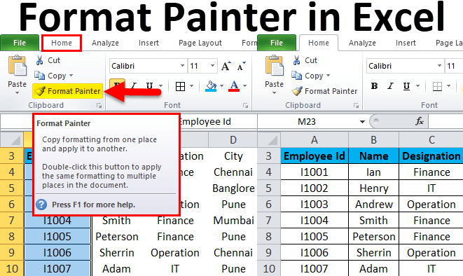 Format Painter in Excel (Examples) How To Use Format Painter? Format Painter in Excel (Examples) How To Use Format Painter?