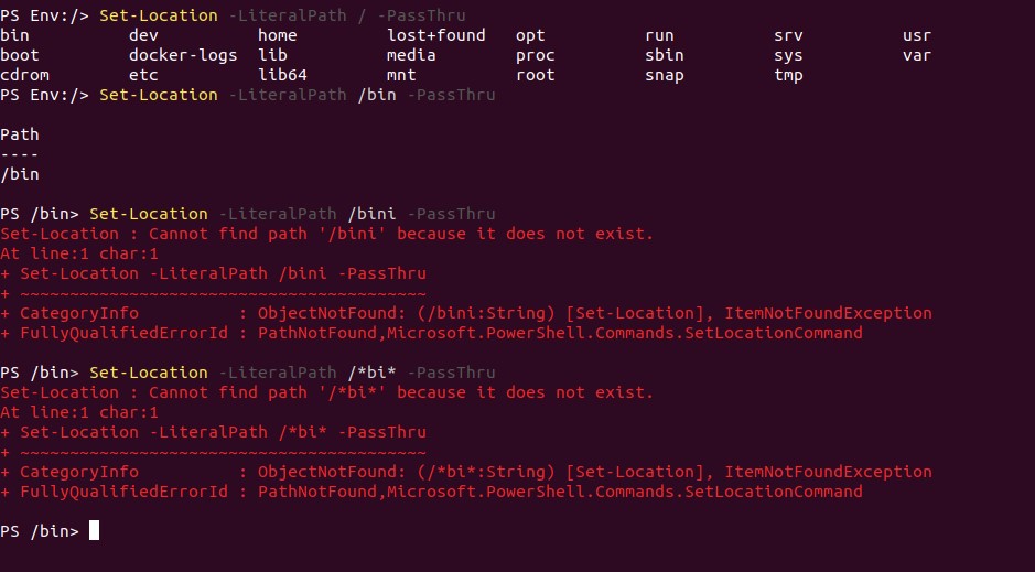 PowerShell SetLocation Cases to implement PowerShell SetLocation