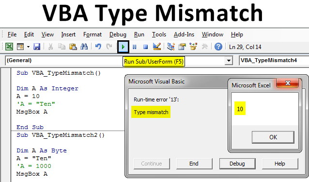 VBA Type Mismatch How to Fix Type Mismatch Error in VBA?