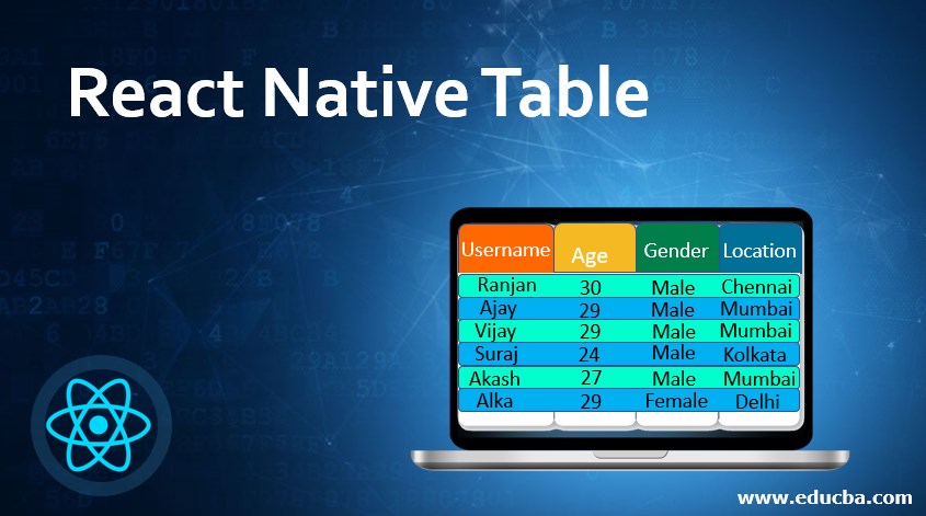 React Native Table How does React Native Table work with
